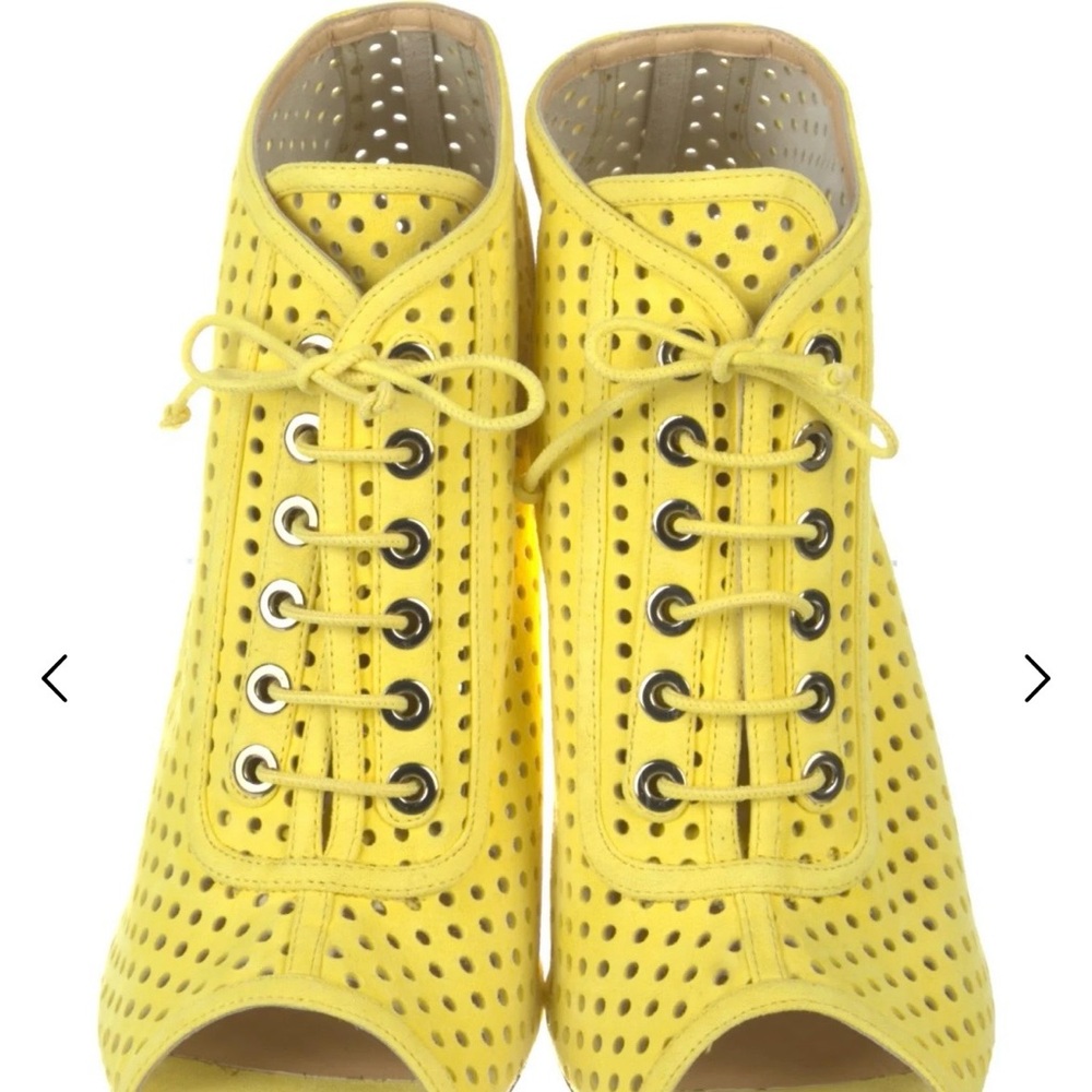 Christian Louboutin Yellow Perforated Women's Shoes